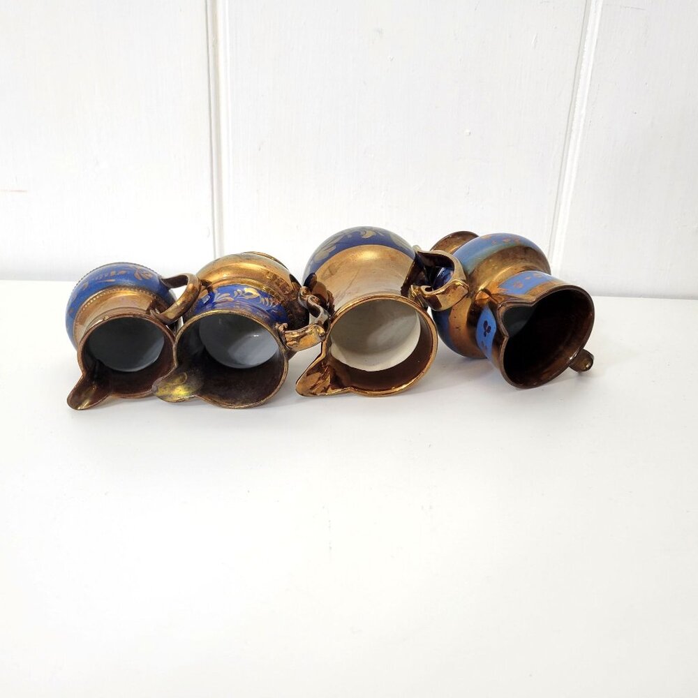 Antique Lusterware Jug Collection Copper Luster Lot of Four - Picture 6 of 12